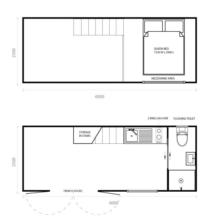 The Snowdon: A Cost-Effective Tiny Home with a Mezzanine Level - Fox ...