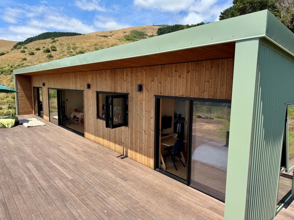 Front of The Bach Two Bedroom Modular Home by Fox Cabins